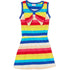 Little Girls Multi Color Rainbow Stripes Bow Polo Dress 24M-8 - SophiasStyle.com